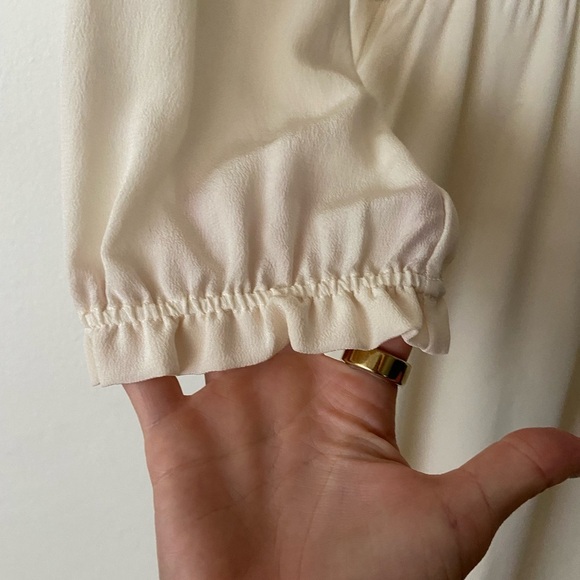 Alessandra Rich Cream Maxi Dress 100% Silk Size 42 - Picture 3 of 9